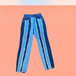 Striped Blue Jeans